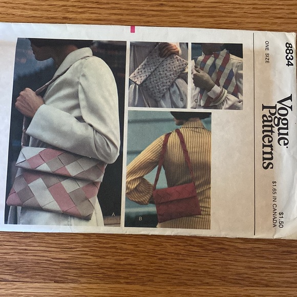 VTG Vogue Handbag Sewing Patterns UNCUT - Picture 8 of 11
